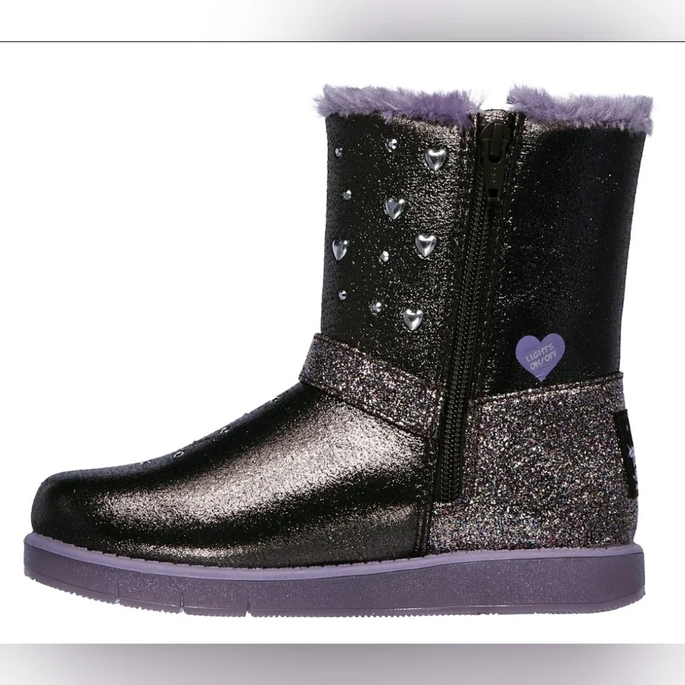 New Girl's SKECHERS Boots Lights Twinkle Toes: Glitzy sparkle Bling boots 1 2 3